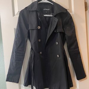 Women’s black hip length coat